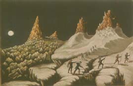 George Baxter's "The Ascent of Mont Blanc (Leaving the Grands Mulets)"