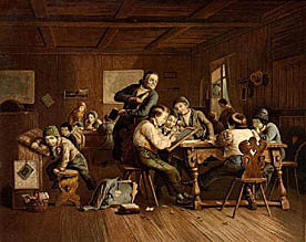 Joseph Kronheim's print of "The Village Schoolmaster"